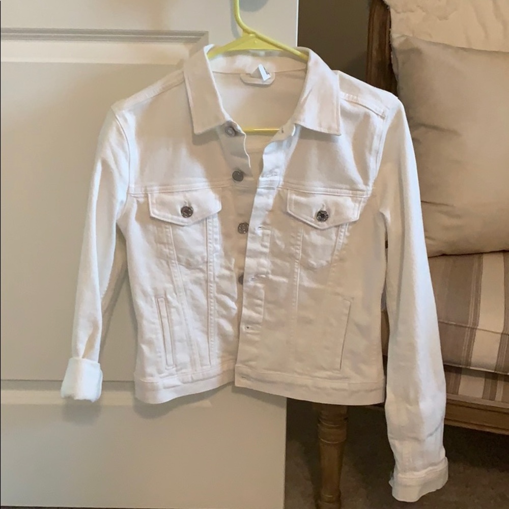 white denim jacket